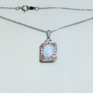October birthstone Opal necklace